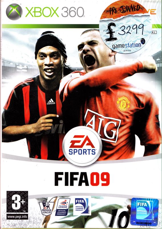 FIFA Soccer 09 box art for Xbox 360